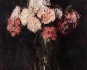 Carnations in a Champagne Glass - 亨利·方丹·拉图尔